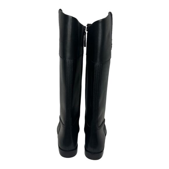 NWT TORY BURCH Double T Riding Black Leather Boots Size 7 $ 579.00 - Picture 10 of 12